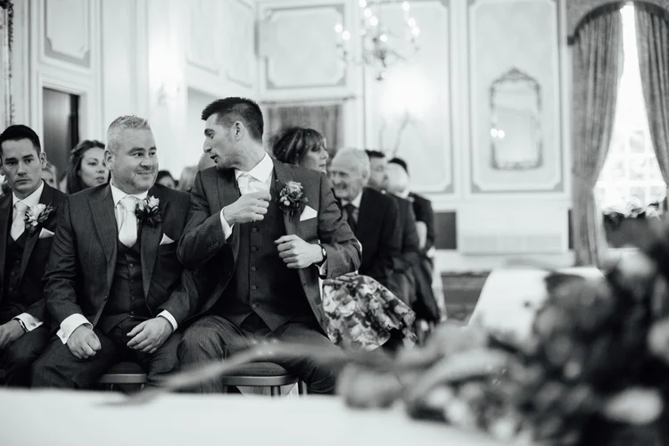 Emma and Tom's autumn wedding at Ringwood Hall, Chesterfield — photo 38 of 91