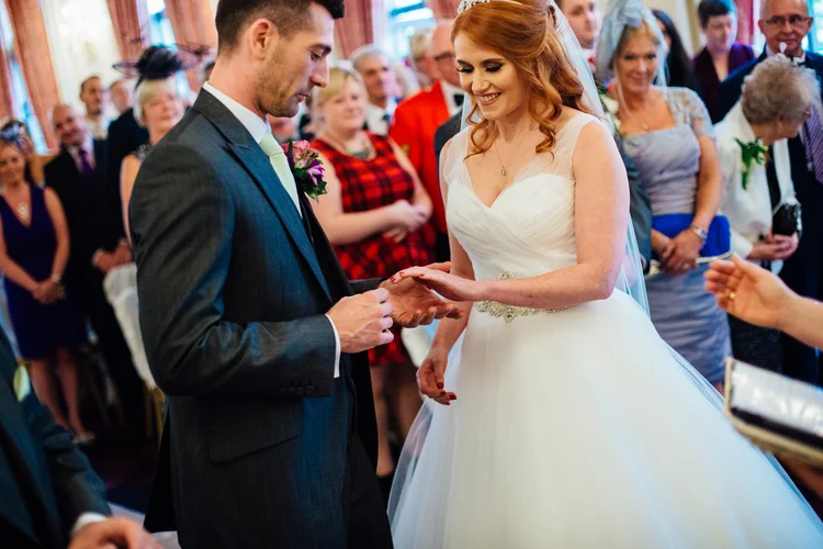 Emma and Tom's autumn wedding at Ringwood Hall, Chesterfield — photo 45 of 91