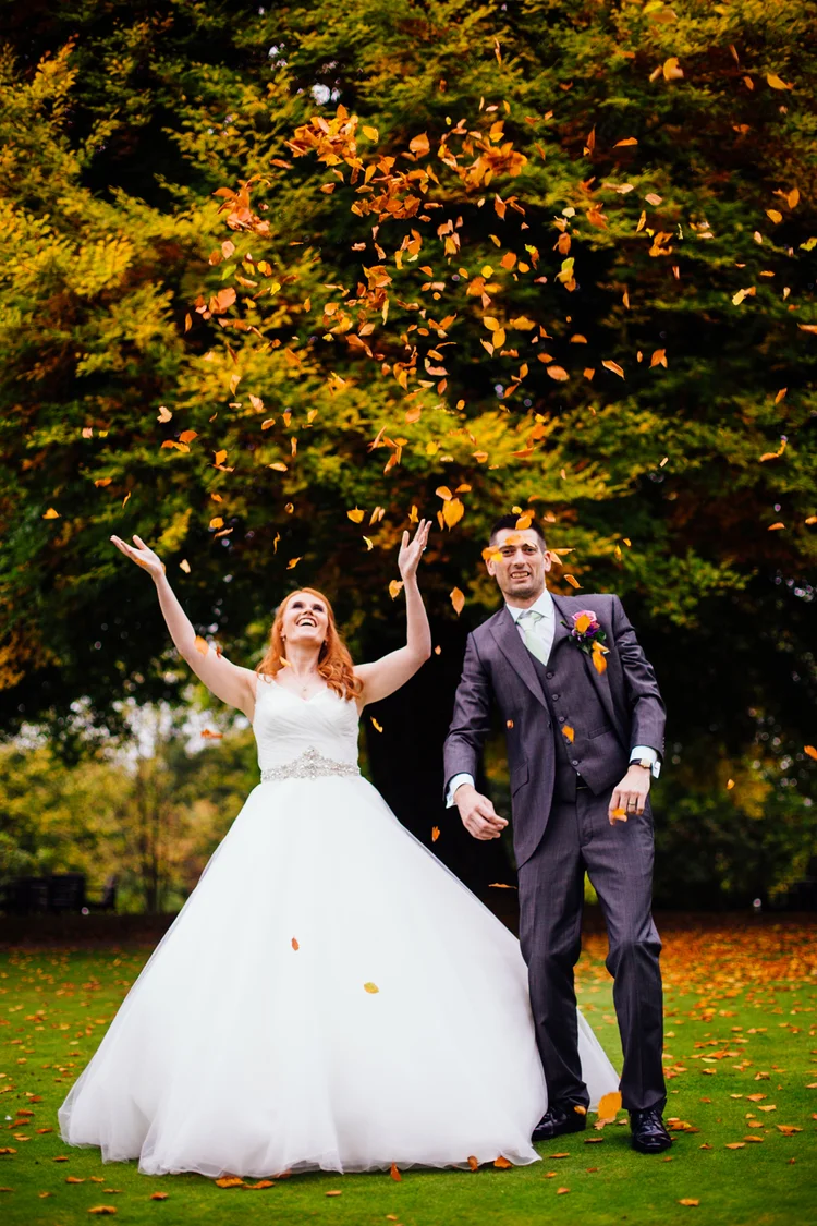 Emma and Tom's autumn wedding at Ringwood Hall, Chesterfield — photo 66 of 91