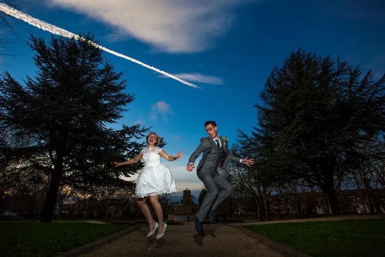 Wedding photographers shoot their own wedding at Clifton Park — photo 78 of 84