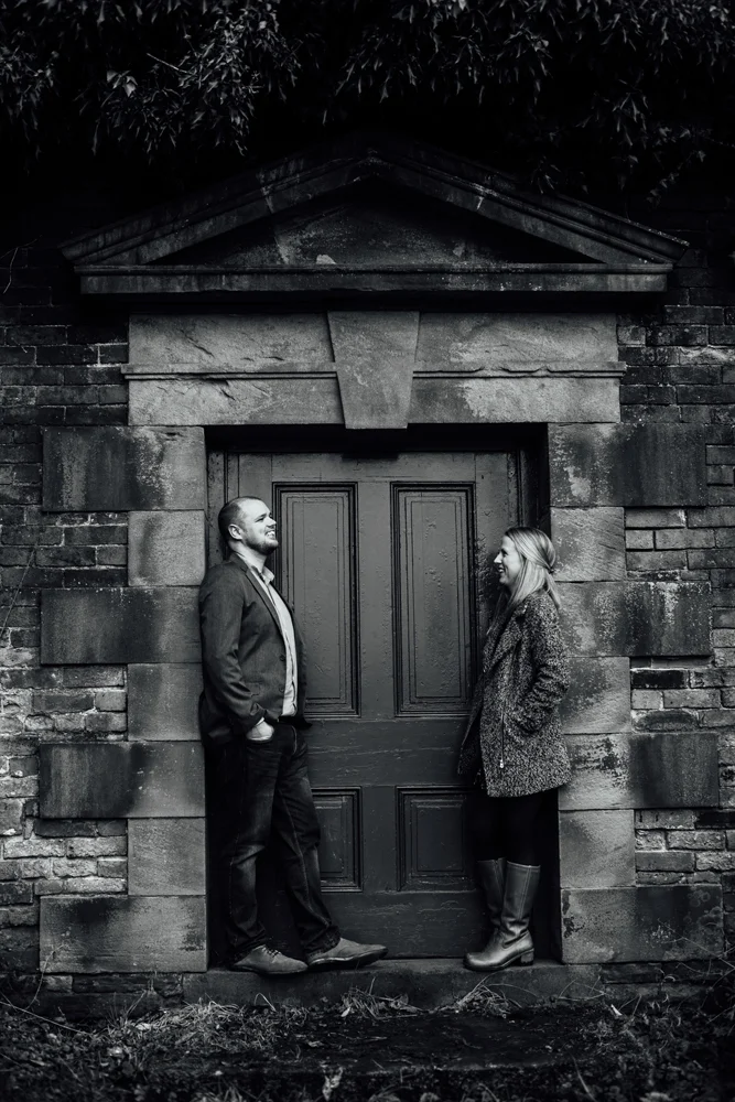 Natalie and Chris's engagement shoot at Wortley Hall — photo 16 of 24