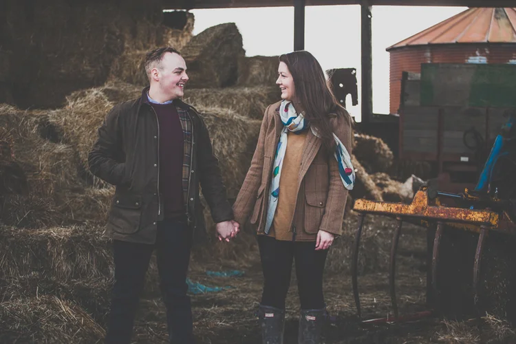 Carys and Nick's farmyard engagement shoot in Rotherham — photo 3 of 28