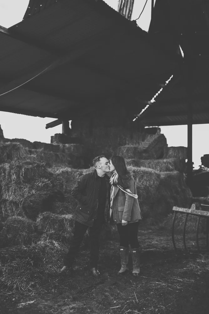 Carys and Nick's farmyard engagement shoot in Rotherham — photo 4 of 28