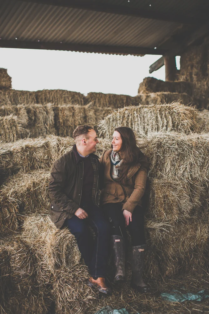 Carys and Nick's farmyard engagement shoot in Rotherham — photo 5 of 28