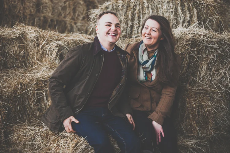 Carys and Nick's farmyard engagement shoot in Rotherham — photo 6 of 28