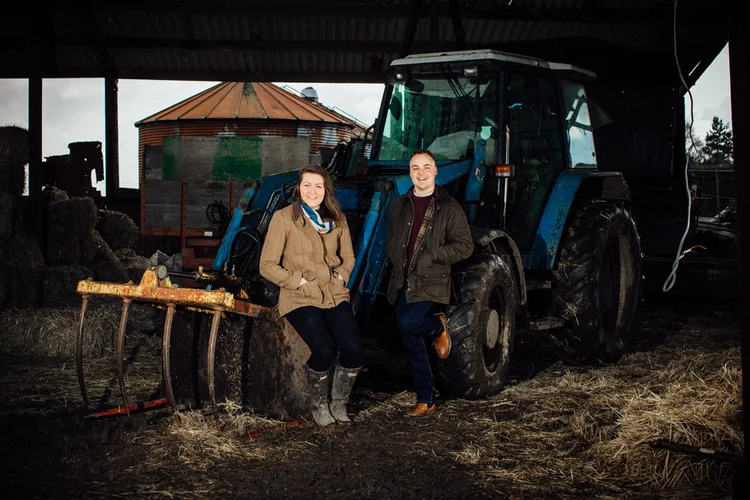 Carys and Nick's farmyard engagement shoot in Rotherham — photo 7 of 28
