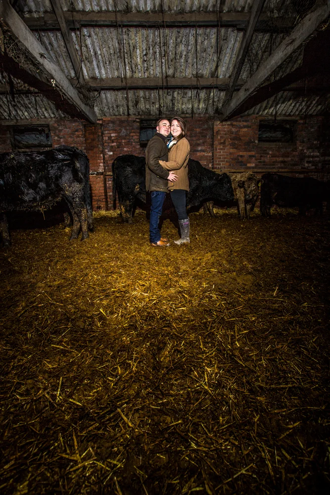 Carys and Nick's farmyard engagement shoot in Rotherham — photo 10 of 28