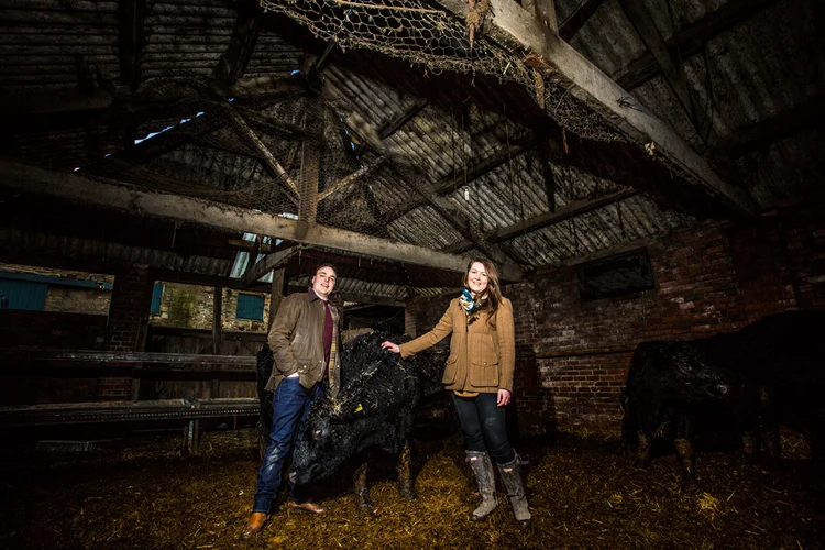 Carys and Nick's farmyard engagement shoot in Rotherham — photo 11 of 28