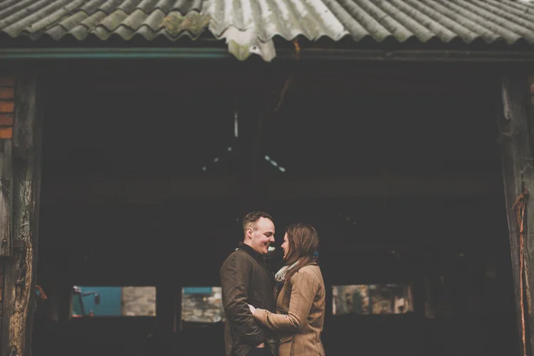 Carys and Nick's farmyard engagement shoot in Rotherham — photo 14 of 28