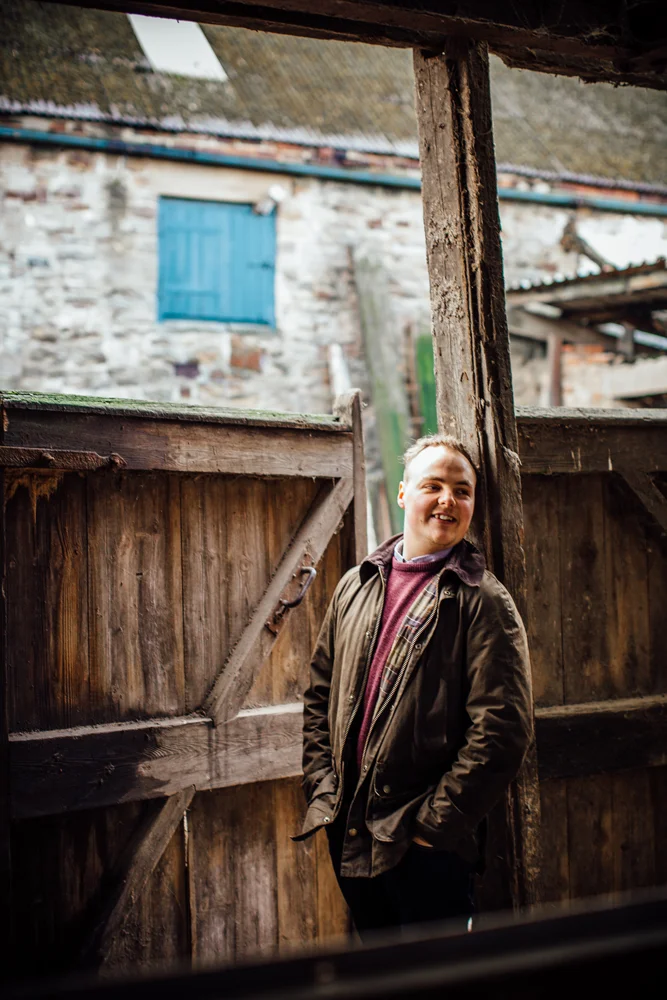 Carys and Nick's farmyard engagement shoot in Rotherham — photo 17 of 28
