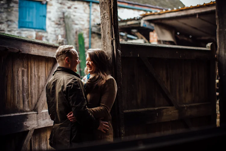 Carys and Nick's farmyard engagement shoot in Rotherham — photo 19 of 28