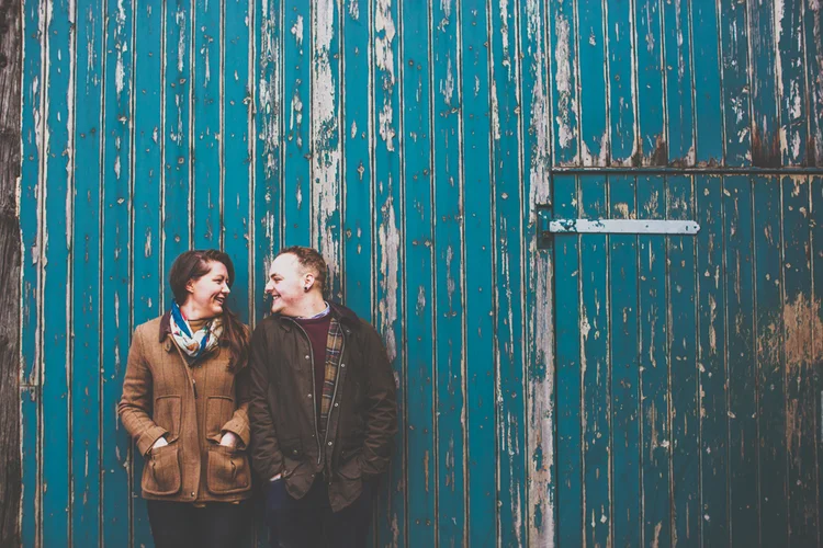 Carys and Nick's farmyard engagement shoot in Rotherham — photo 20 of 28