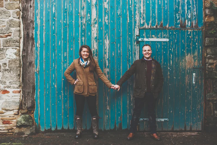 Carys and Nick's farmyard engagement shoot in Rotherham — photo 22 of 28