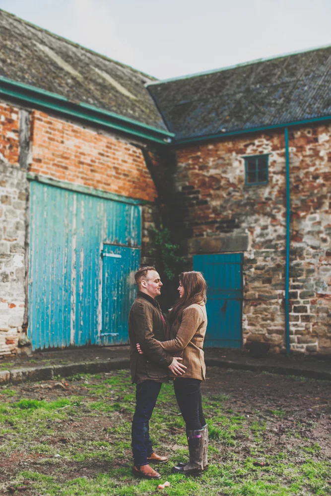 Carys and Nick's farmyard engagement shoot in Rotherham — photo 23 of 28