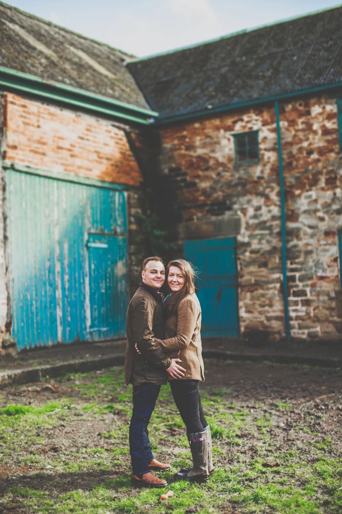 Carys and Nick's farmyard engagement shoot in Rotherham — photo 24 of 28