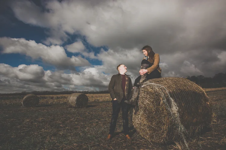Carys and Nick's farmyard engagement shoot in Rotherham — photo 25 of 28