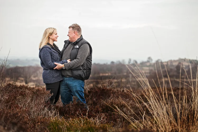 Liz and Mark's engagement shoot at Brimham Rocks, North Yorkshire — photo 2 of 11