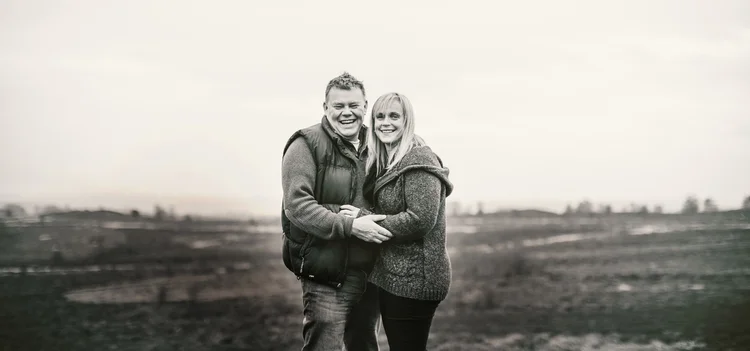 Liz and Mark's engagement shoot at Brimham Rocks, North Yorkshire — photo 4 of 11
