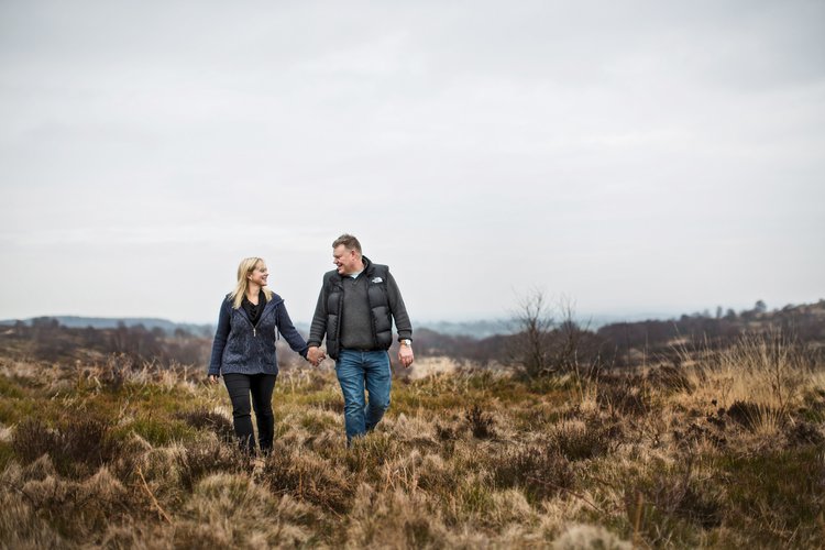 Liz and Mark's engagement shoot at Brimham Rocks, North Yorkshire — photo 3 of 11