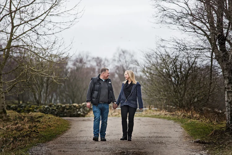 Liz and Mark's engagement shoot at Brimham Rocks, North Yorkshire — photo 10 of 11