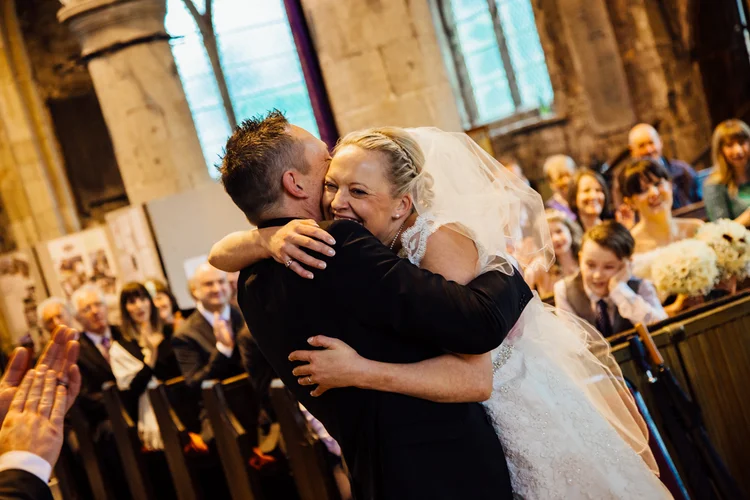 Liz and Darron's wedding in Dronfield, near Sheffield — photo 23 of 48