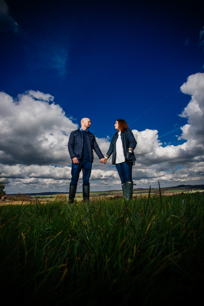 Becky and Leon's pre-wedding shoot at Keppel's Column, Rotherham — photo 2 of 19