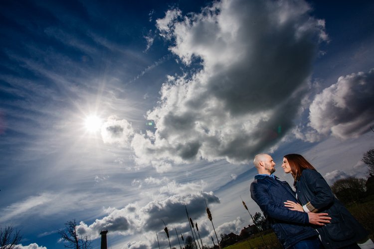 Becky and Leon's pre-wedding shoot at Keppel's Column, Rotherham — photo 14 of 19