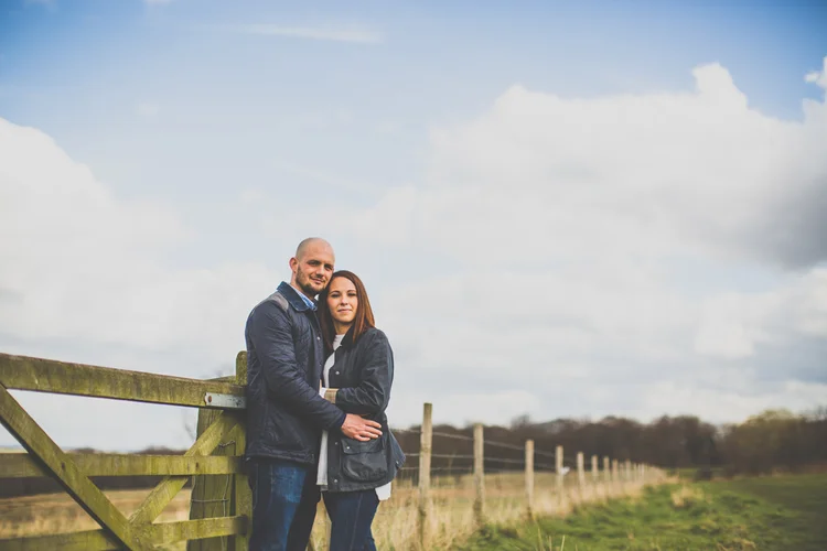 Becky and Leon's pre-wedding shoot at Keppel's Column, Rotherham — photo 18 of 19