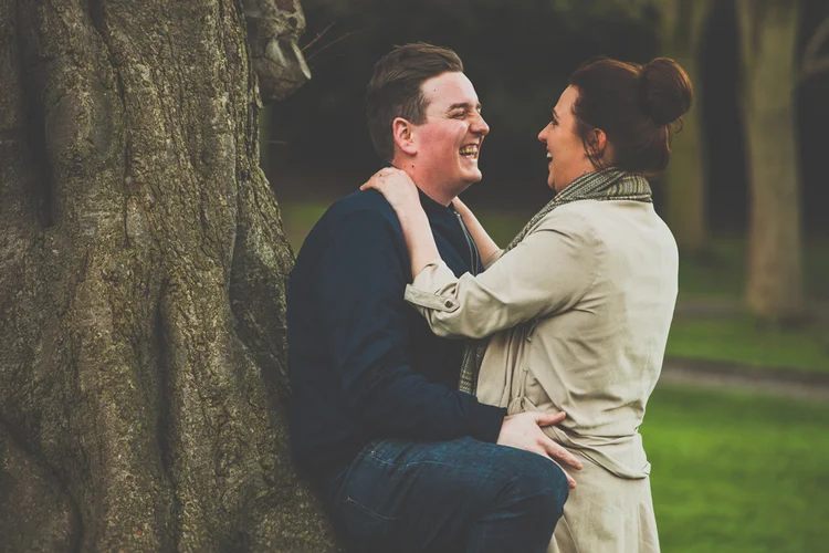 Jennie and Lewis's pre-wedding shoot at Yorkshire Sculpture Park — photo 4 of 31