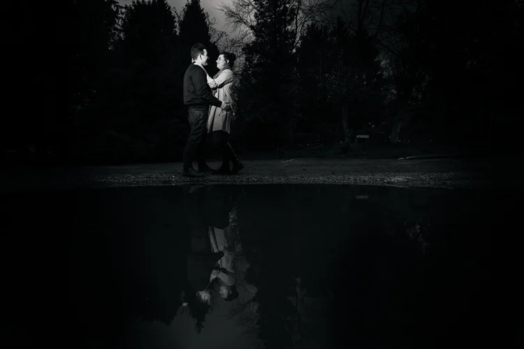 Jennie and Lewis's pre-wedding shoot at Yorkshire Sculpture Park — photo 7 of 31