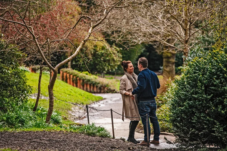 Jennie and Lewis's pre-wedding shoot at Yorkshire Sculpture Park — photo 8 of 31