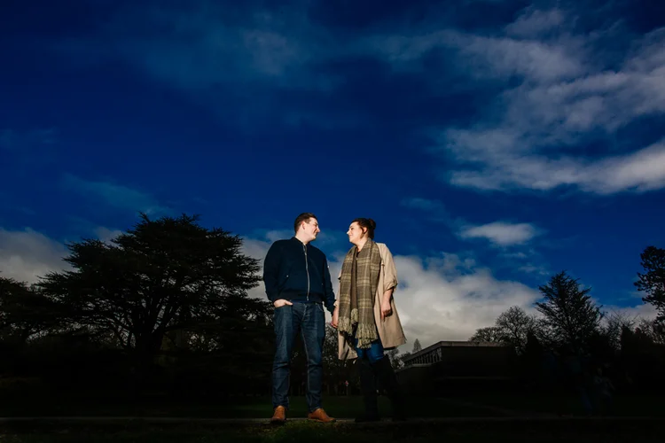 Jennie and Lewis's pre-wedding shoot at Yorkshire Sculpture Park — photo 15 of 31