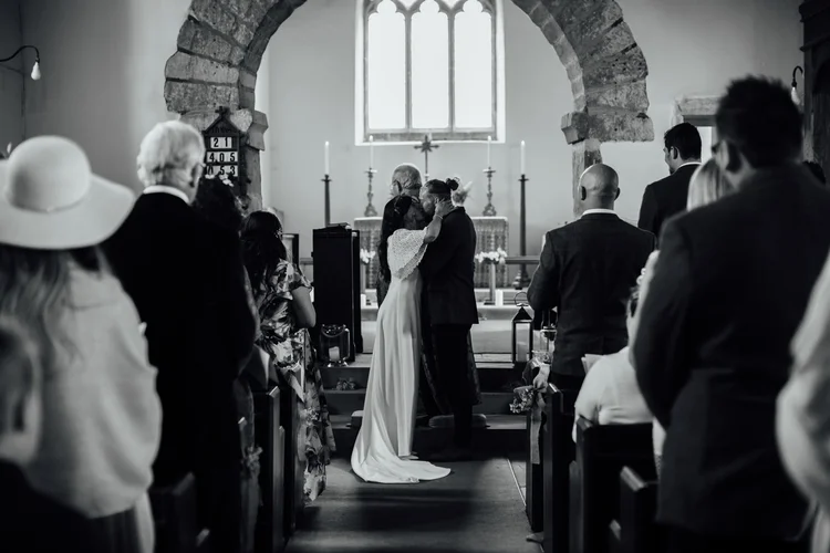 Emily and Kingsley's wedding at Ryther Church, Yorkshire — photo 60 of 109