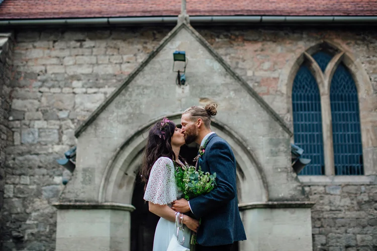 Emily and Kingsley's wedding at Ryther Church, Yorkshire — photo 77 of 109