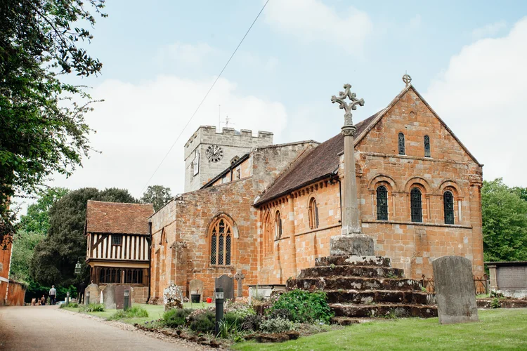 Carys and Nick's wedding at Berkswell Church and a family marquee — photo 20 of 92