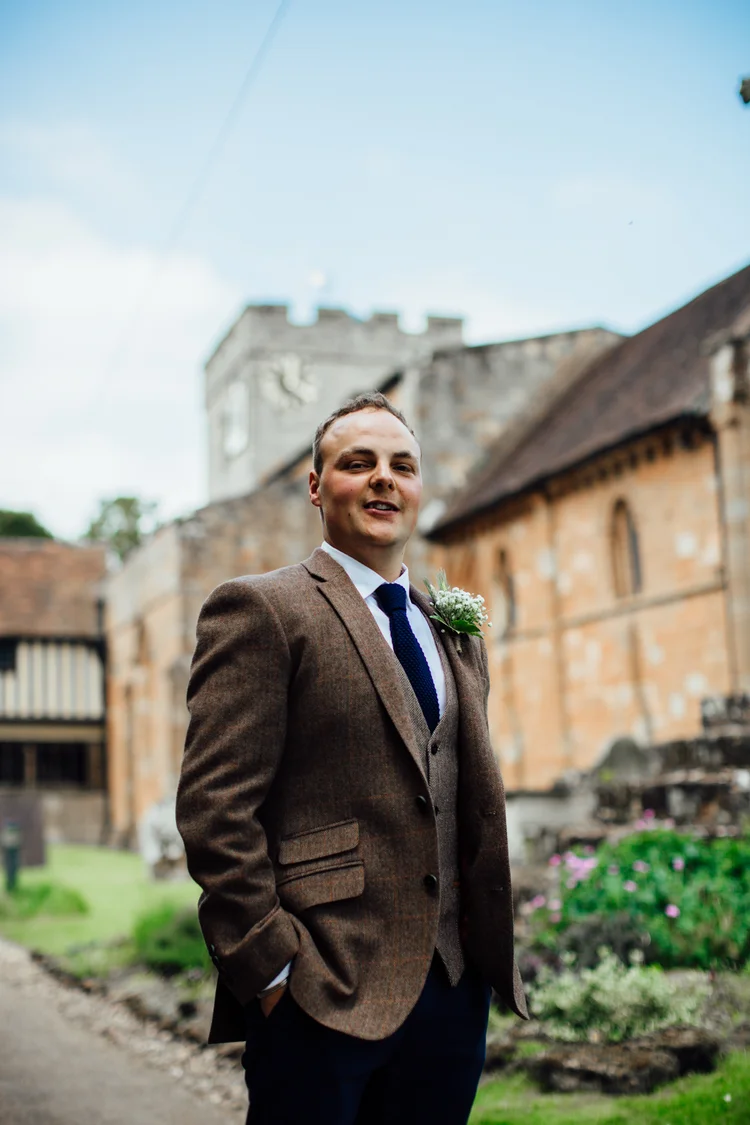 Carys and Nick's wedding at Berkswell Church and a family marquee — photo 22 of 92