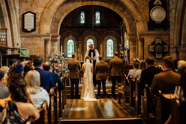 Carys and Nick's wedding at Berkswell Church and a family marquee — photo 30 of 92