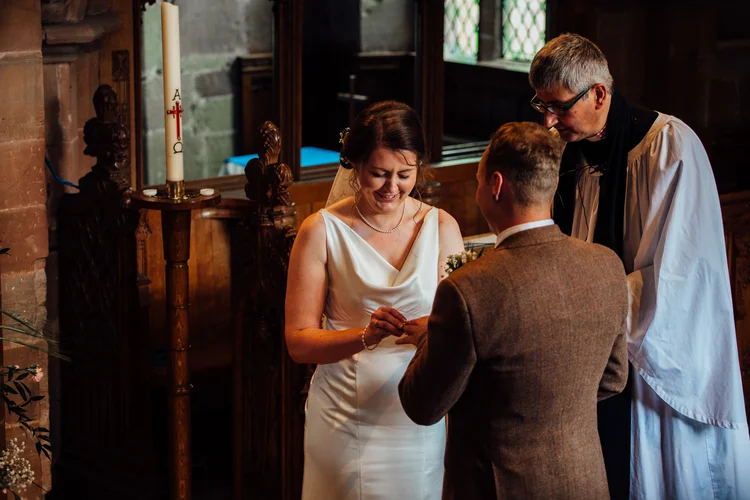 Carys and Nick's wedding at Berkswell Church and a family marquee — photo 32 of 92
