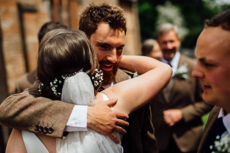 Carys and Nick's wedding at Berkswell Church and a family marquee — photo 34 of 92