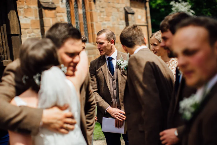 Carys and Nick's wedding at Berkswell Church and a family marquee — photo 35 of 92