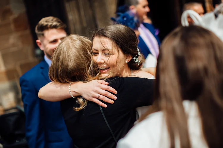 Carys and Nick's wedding at Berkswell Church and a family marquee — photo 36 of 92
