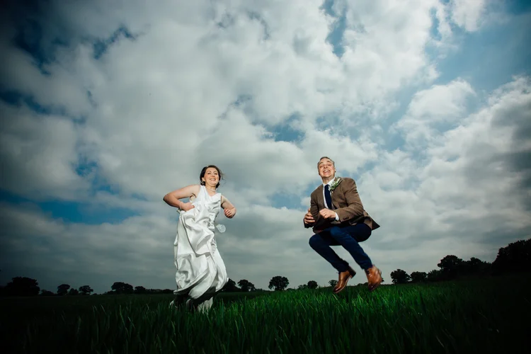 Carys and Nick's wedding at Berkswell Church and a family marquee — photo 56 of 92