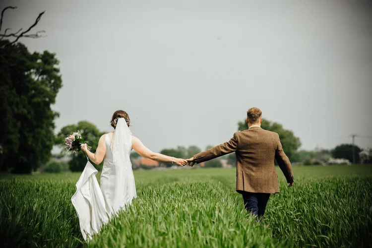 Carys and Nick's wedding at Berkswell Church and a family marquee — photo 57 of 92