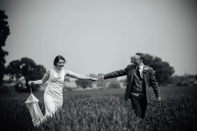 Carys and Nick's wedding at Berkswell Church and a family marquee — photo 58 of 92