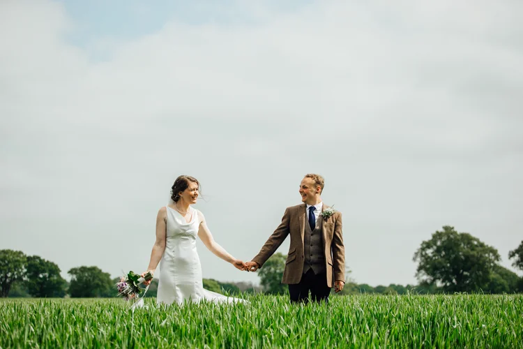 Carys and Nick's wedding at Berkswell Church and a family marquee — photo 59 of 92
