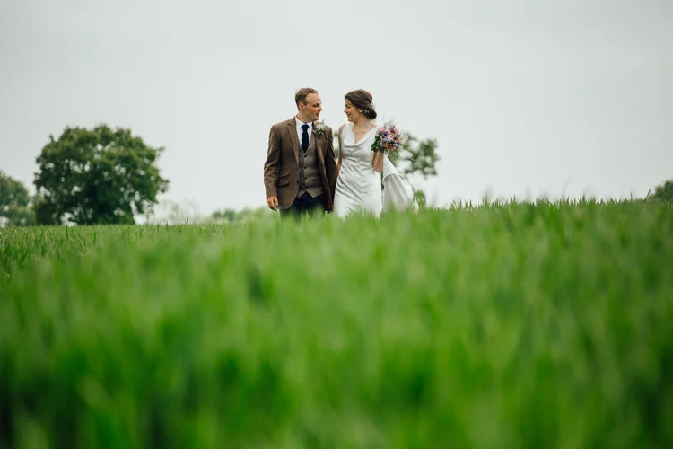 Carys and Nick's wedding at Berkswell Church and a family marquee — photo 60 of 92