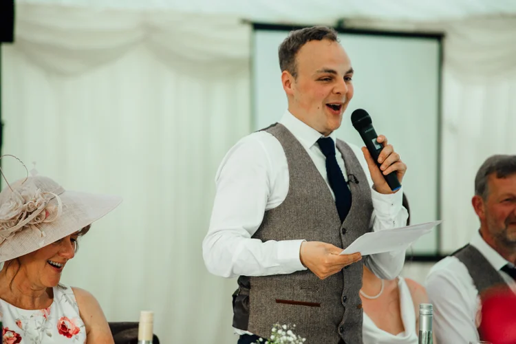Carys and Nick's wedding at Berkswell Church and a family marquee — photo 73 of 92