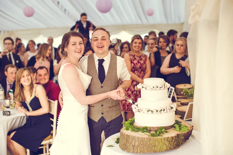 Carys and Nick's wedding at Berkswell Church and a family marquee — photo 77 of 92