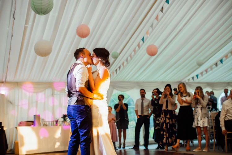 Carys and Nick's wedding at Berkswell Church and a family marquee — photo 80 of 92