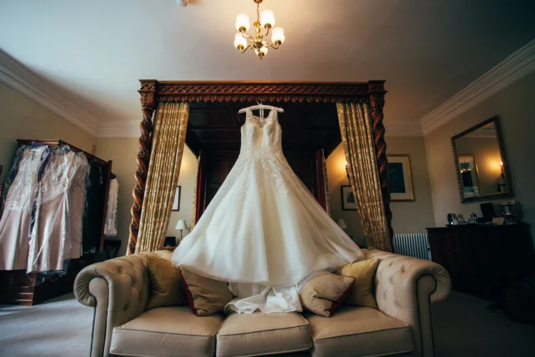 Sarah and Mark's wedding at Goldsborough Hall, Harrogate — photo 9 of 91